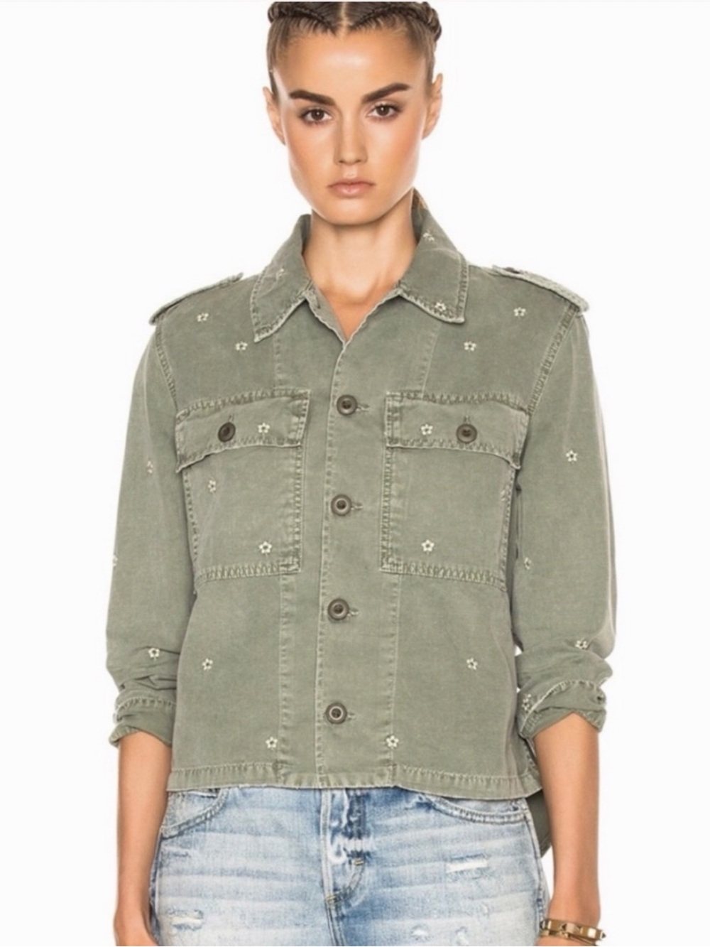 AMO Shirt Surplus Jacket w/ Daisy floral